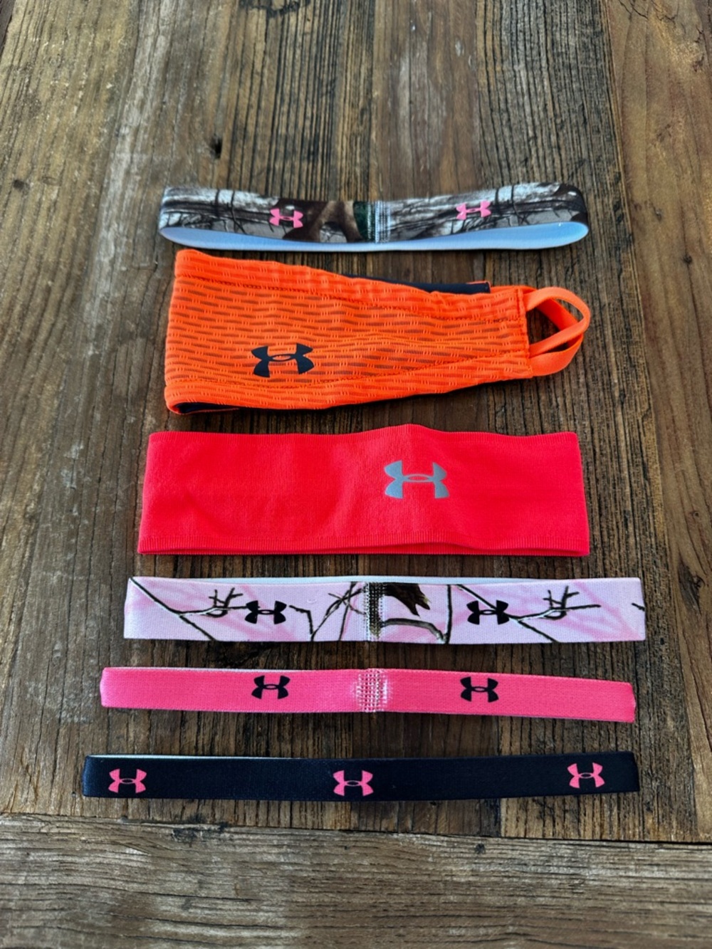 Under Armour  Headband Set - Pink, Orange, Black, Camouflage